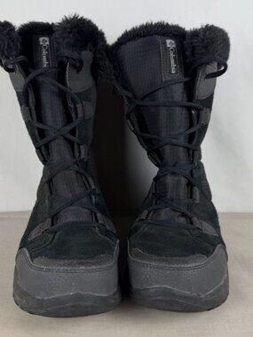 Columbia Ice Maiden II Women's Boots Size 9.5 Black Waterproof Winter Snow Fur